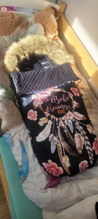 Śpiworek do wózka+mufka,stan idealny !