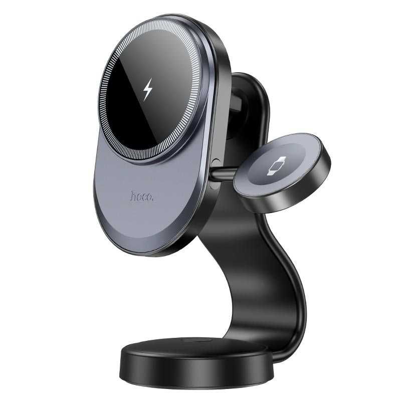 Держатель автомобильный HOCO HW28 Excelso 2-in-1 wireless 15W, 4.5-7"