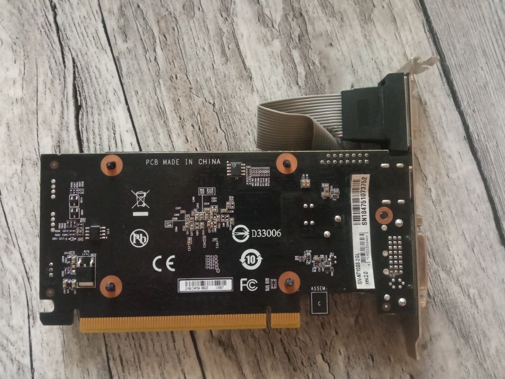Відеокарта gigabyte geforce gt710 2gb ddr3 hdmi