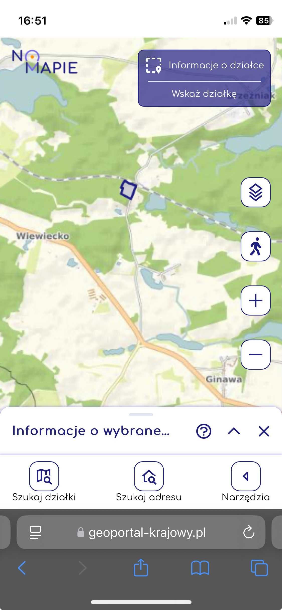 Działka rolna bez MPZP
