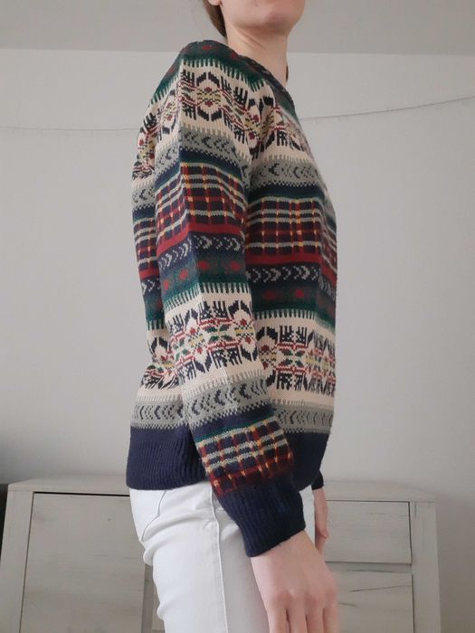 Sweter Cedar Wood gruby ciepły świąteczny zielony M