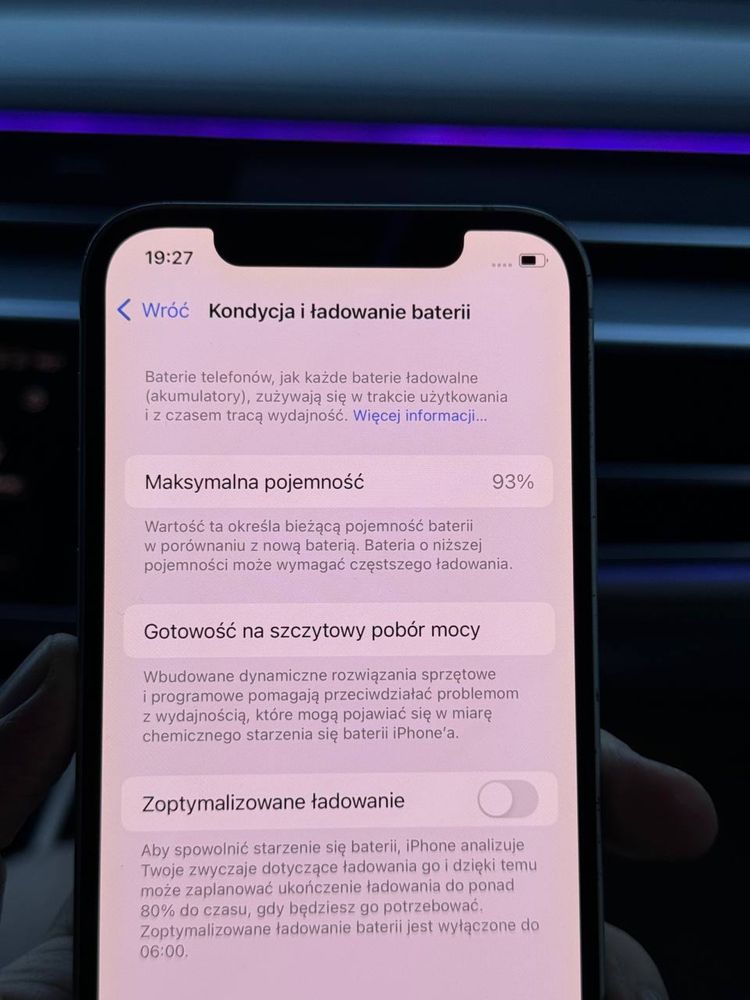 iPhone 12 256gb Mietowy Bateria 93%
