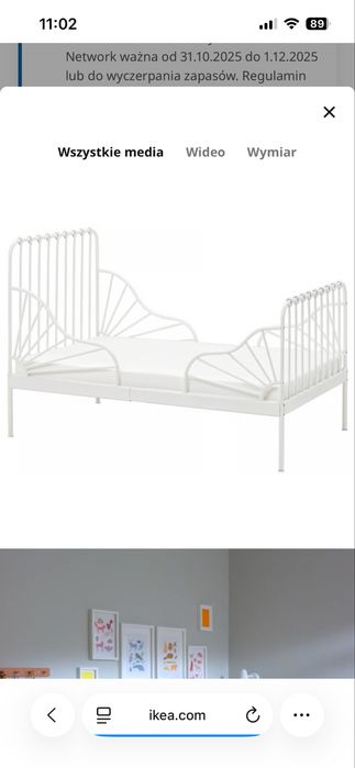 Sprzedam łóżko rosnące wraz z dzieckiem Ikea