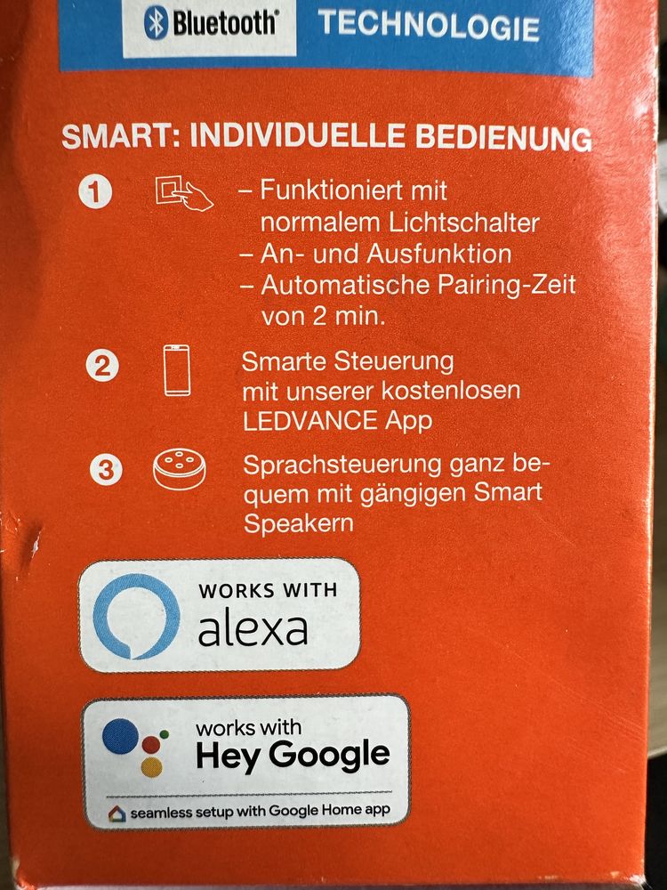 LEDVANCE Smart+ LED Żarówka E27, Bluetooth, Ściemnialna, 8.5W