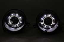 Lampy przednie przód VW LUPO 98-05 Czarne LED TUNING RINGI IGŁA