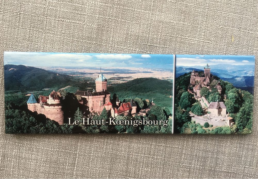 Magnes na lodówkę z Francji Zamek Le Haut-Koenigsbourg Alzacja