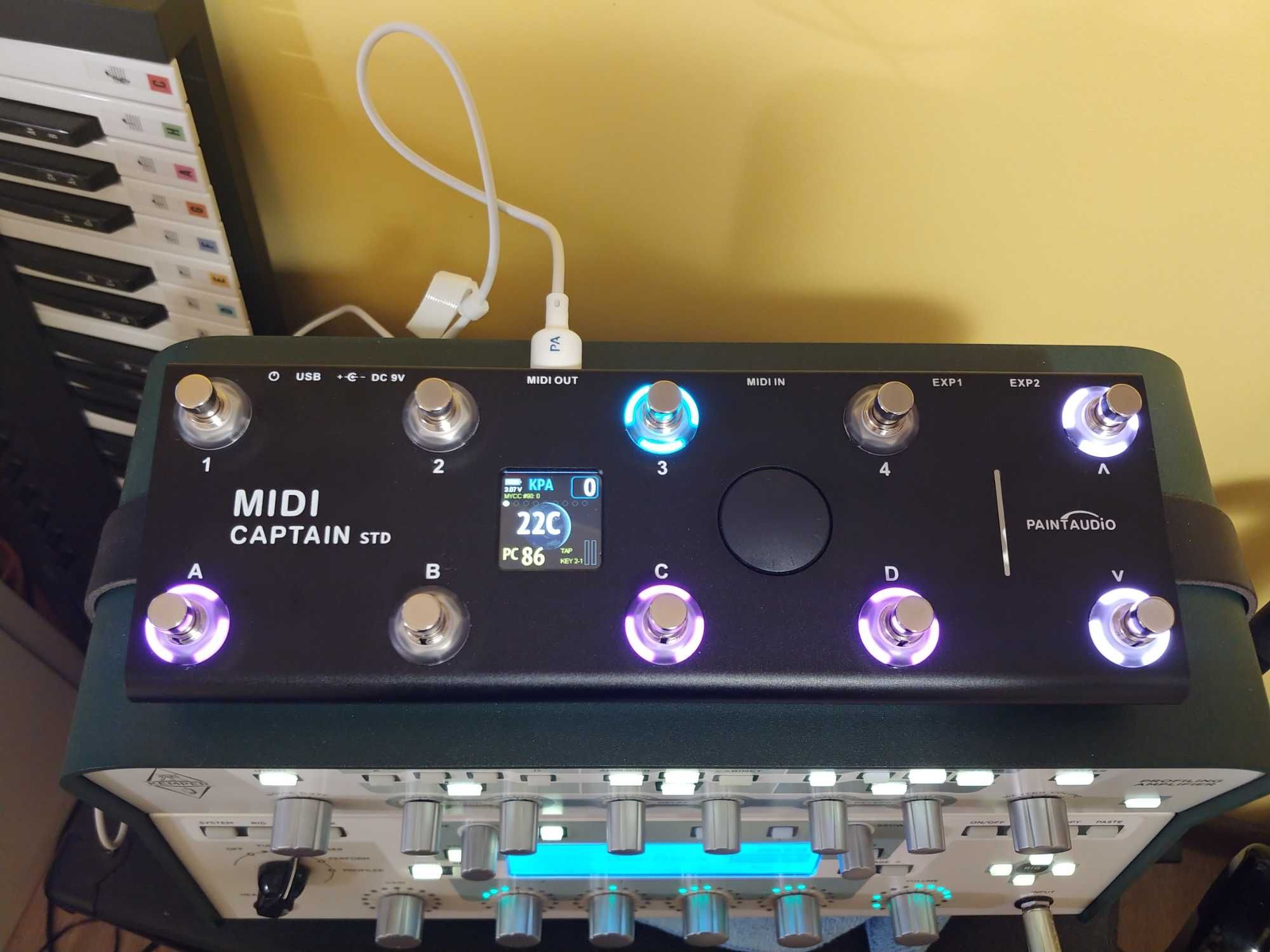 Paintaudio Captain Midi sterownik, kontroler nożny Kemper, Line6, DAW.