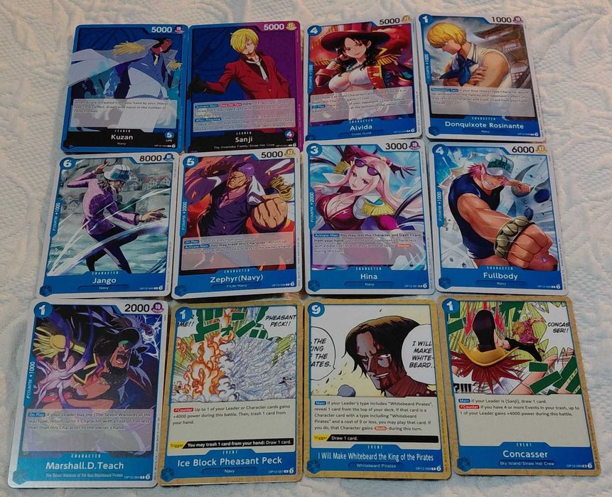 lote de 283 cartas one piece tg op12