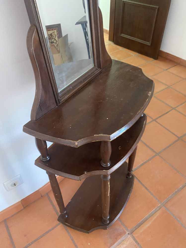Estante com espelho/ tocador