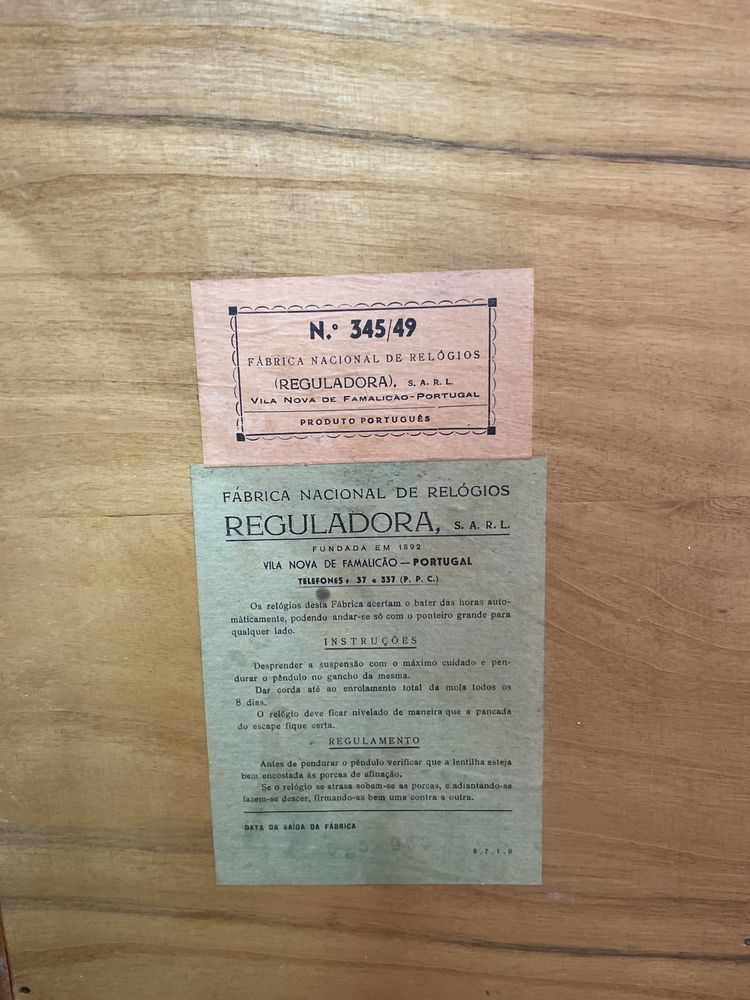 Relogio de parede de corda
