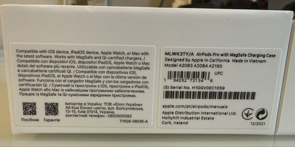 AirPods Pro 1 komplet, nowe gumki
