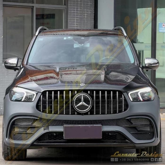 Бампер диффузор AMG 63 для Mercedes GLE 167 насадки комплект обвеса