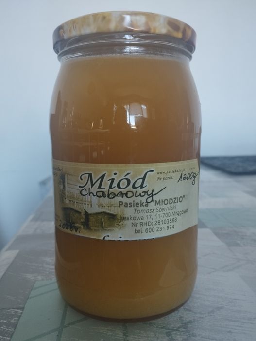 Miód chabrowy 2 słoiki, z Mazur