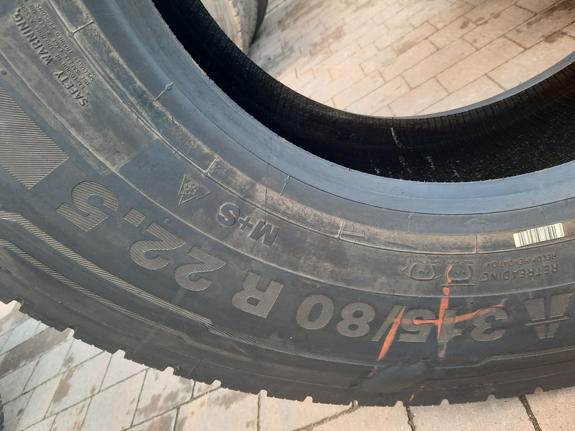 315/80r22.5 CONTINENTAL 2 szt 16 mm