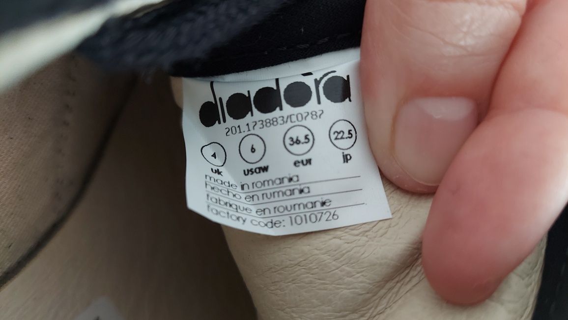 Diadora heritage 36.5 ale 37 czarne z cekinami zamsz skóra sneakersy