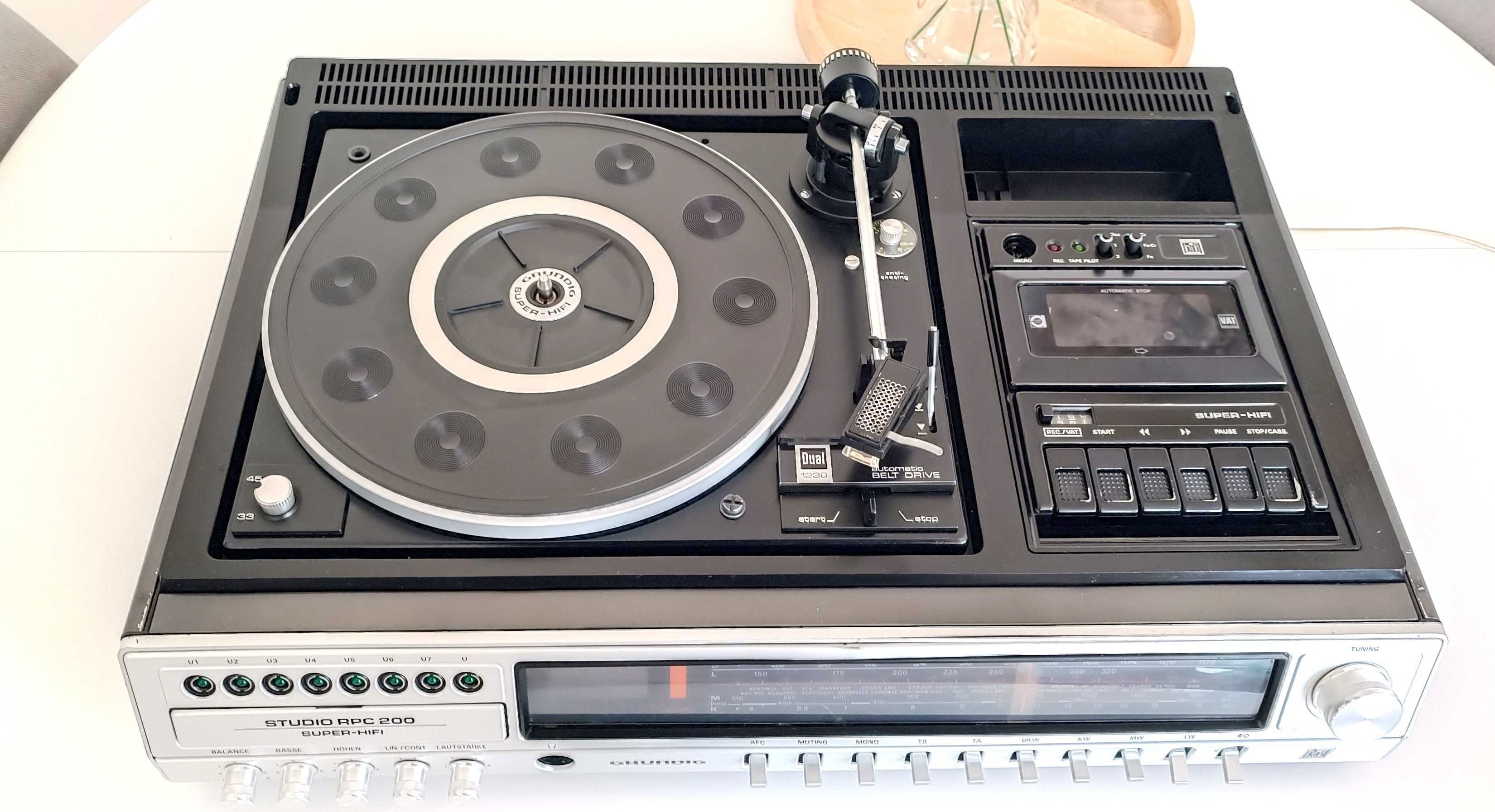 Combo Stacja stereo Hi Fi GRUNDIG RPC 200 z gramofonem DUAL 1236