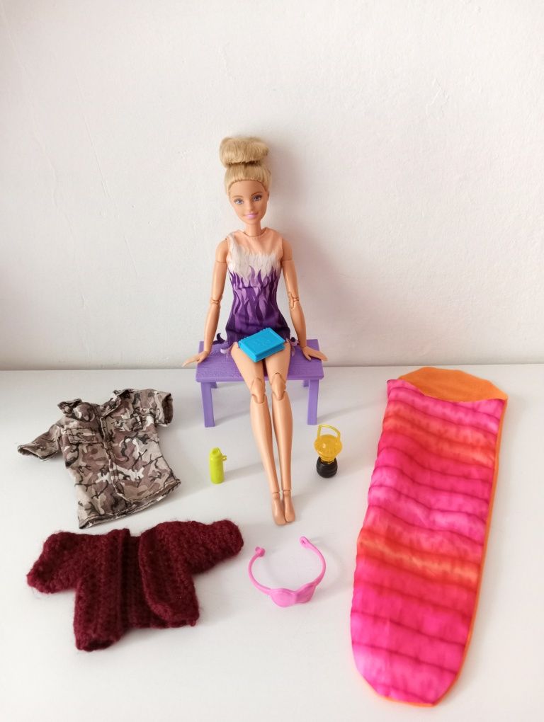 Barbie made to move i zestaw kempingowy