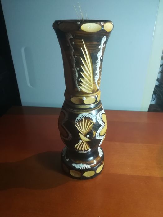 Jarra madeira artesanal decorativa