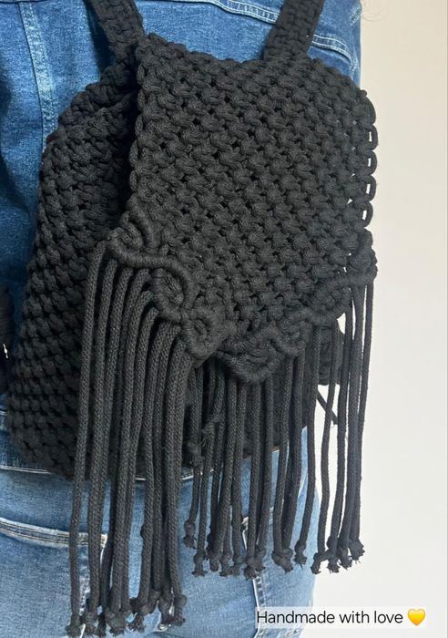 Eco Plecaczek z Makramy - Handmade w stylu Boho