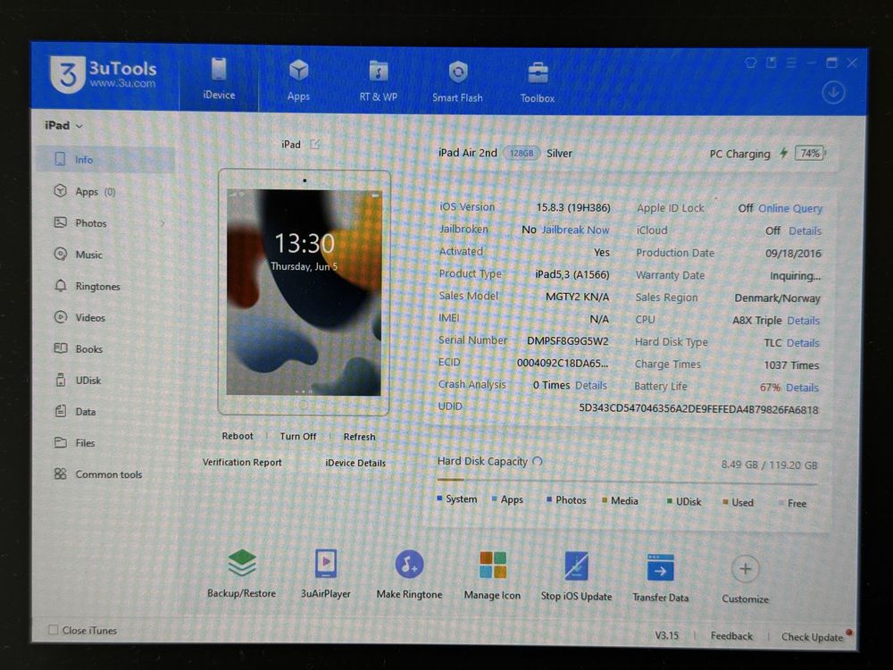 iPad Air 2 (A1566) - 128GB - faktura VAT 23%