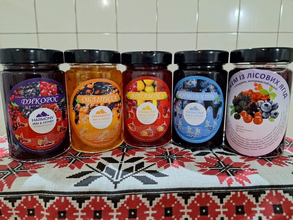 Джем із брусниці та вишні 400г