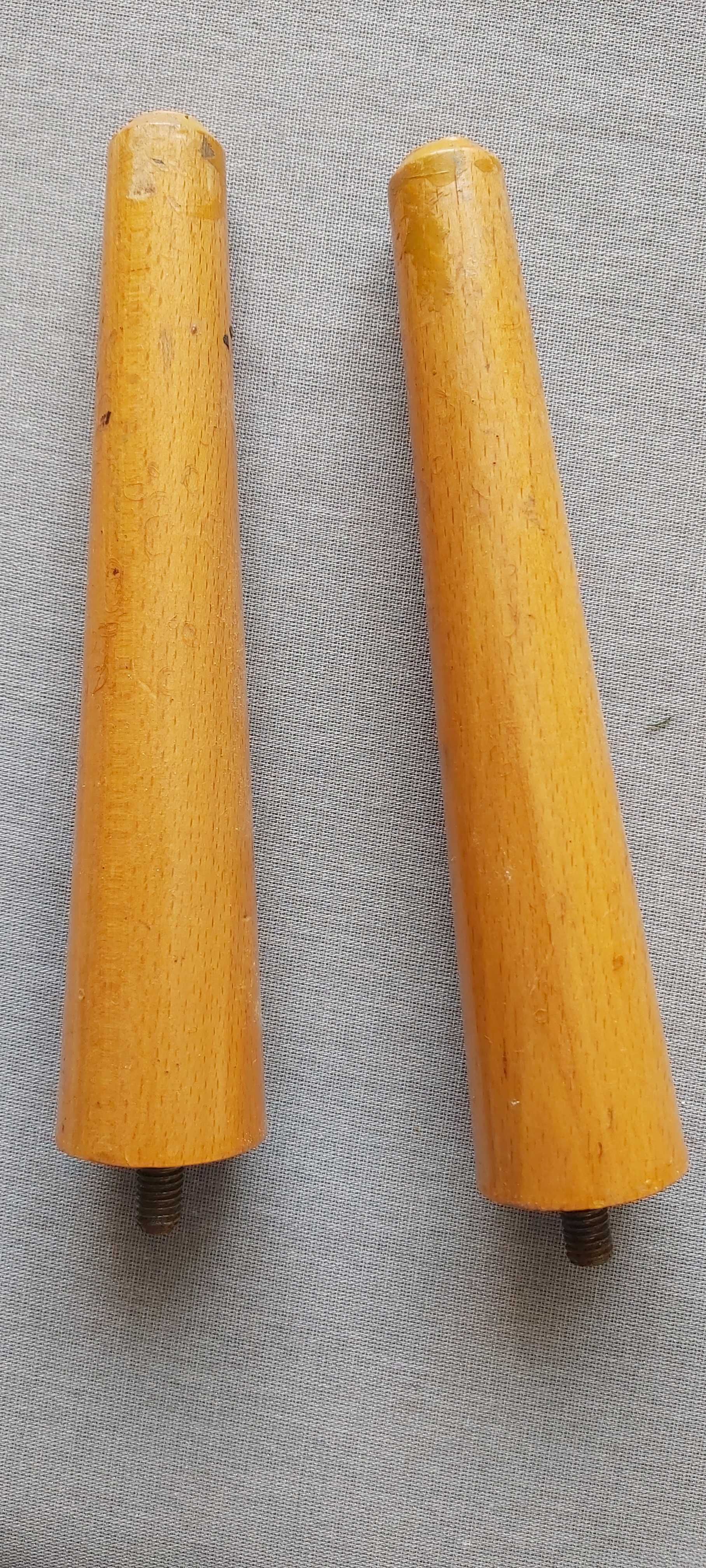 2 nogi drewniane do mebli wysokość 19,5 cm