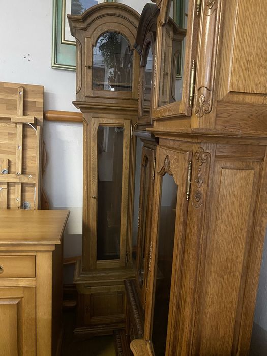 Stylowa dębowa skrzynia po zegarze