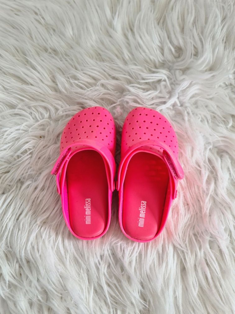 Mini Melissa 25 26 15,5cm klapki sandały dziecięce gumowe meliski róż