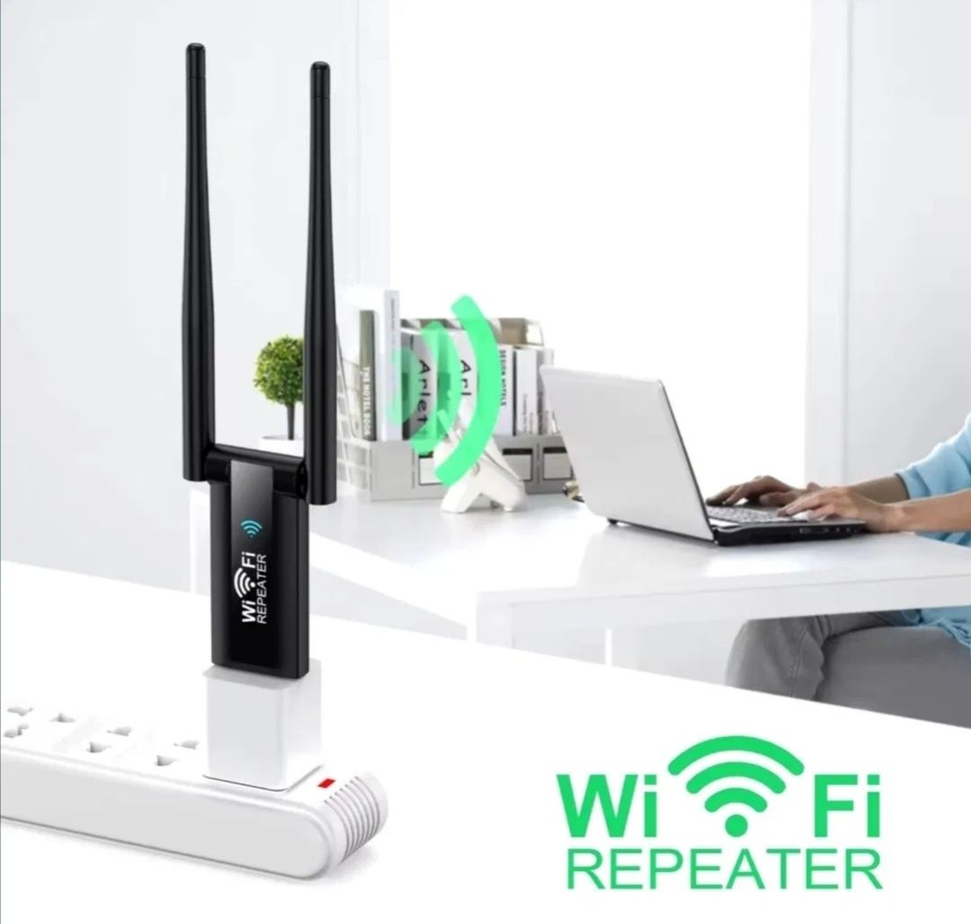WIFI репітор підсилювач сигналу на 2 антени 300Мбіт/с