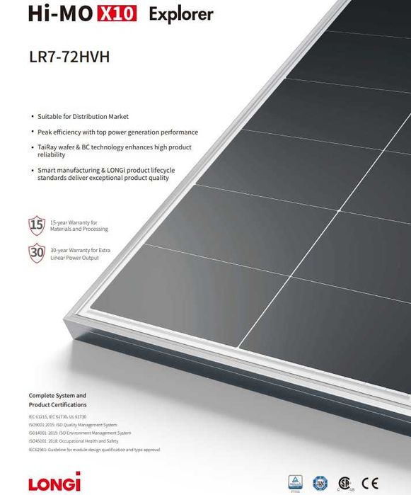 LONGI 640W - Módulo Solar Fotovoltaico