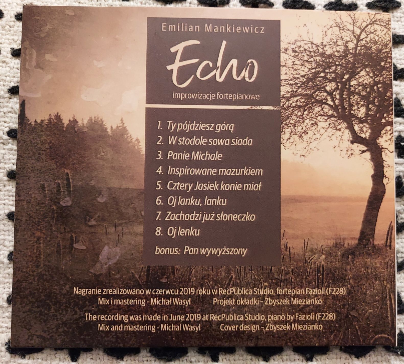 Emilian Mankiewicz Echo improwizacje fortepianowe CD