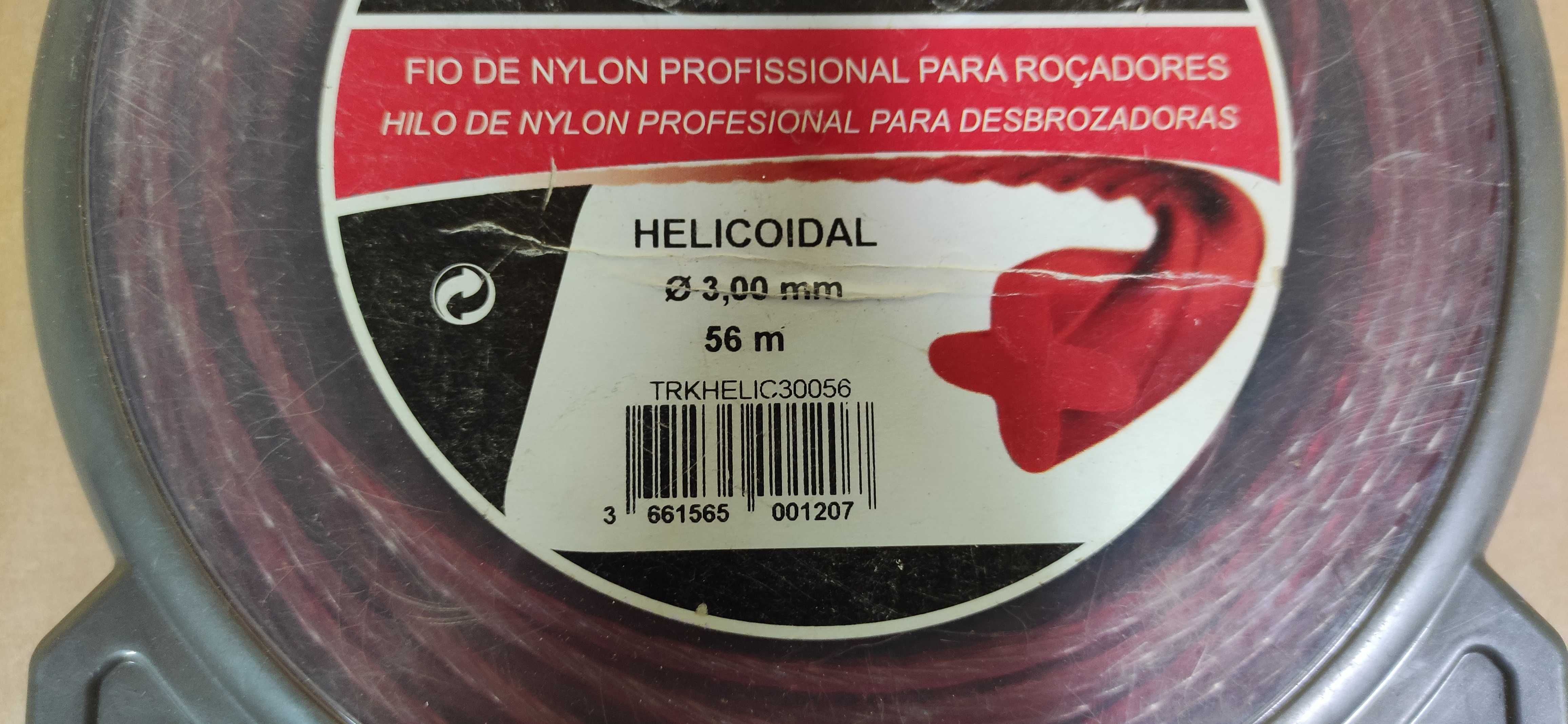 Fio nylon helicoidal (fio torcido) para roçadora