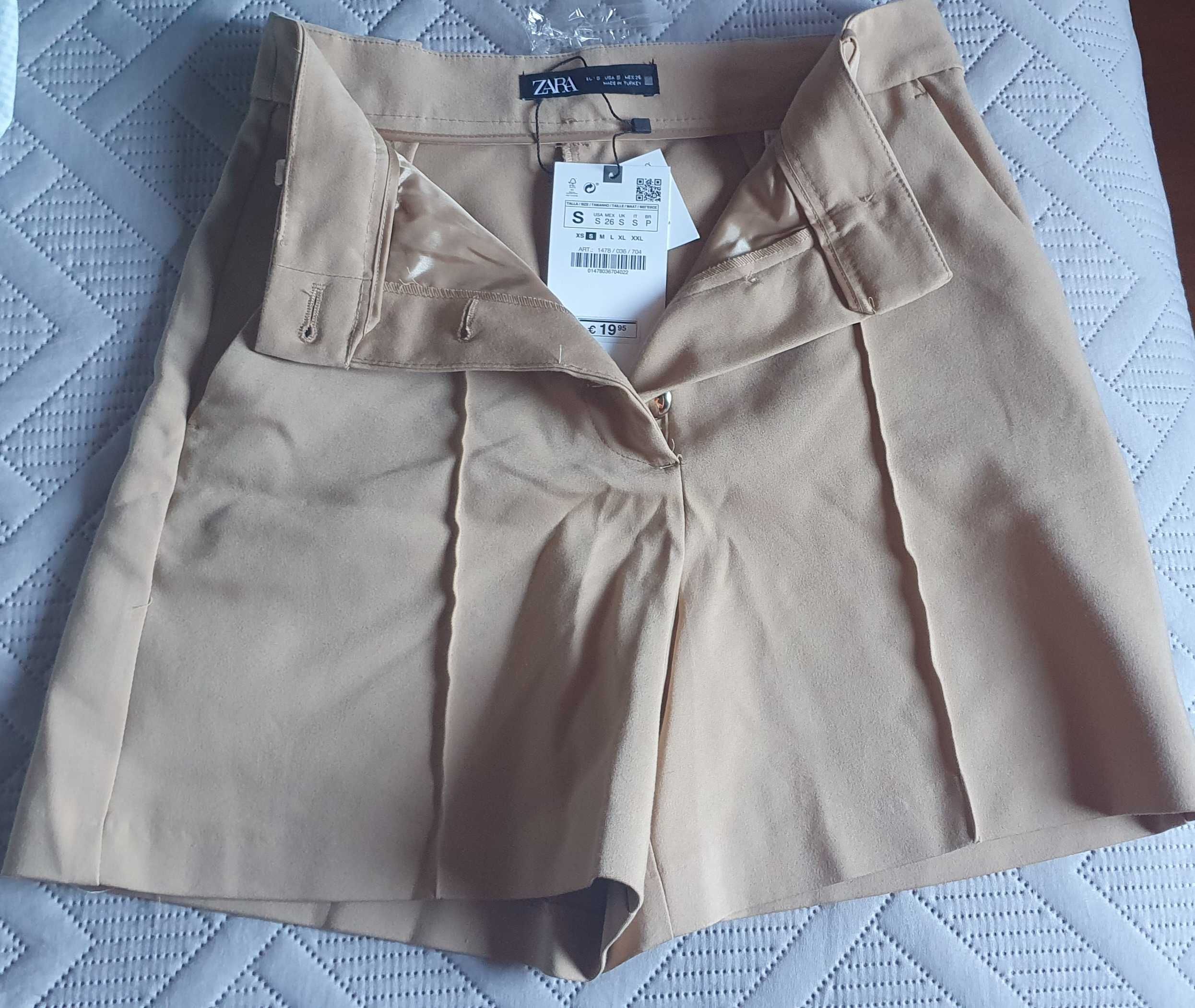 Calção de cintura alta da Zara