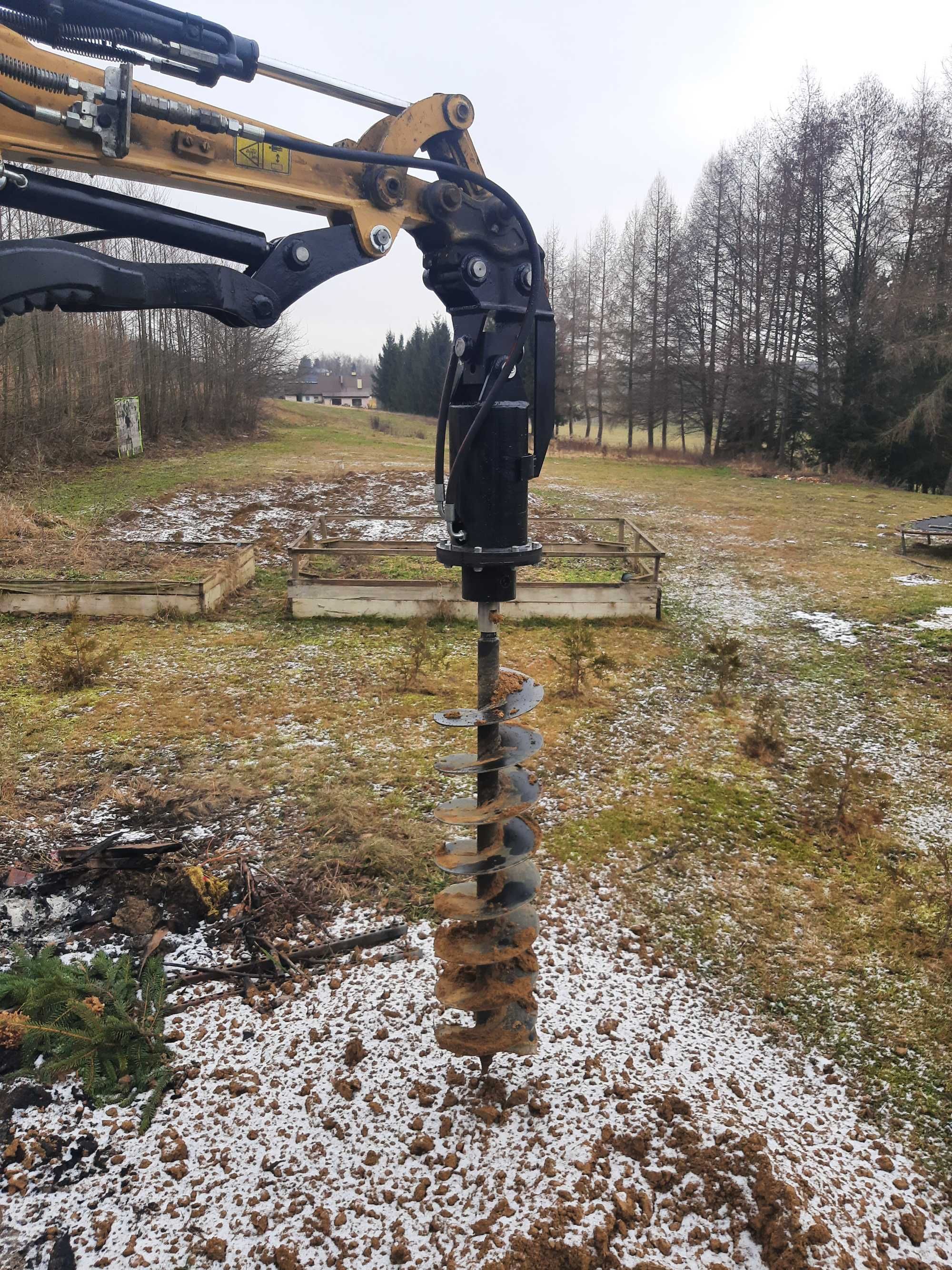 Wiertnica glebowa ziemna hydrauliczna świder do minikoparki