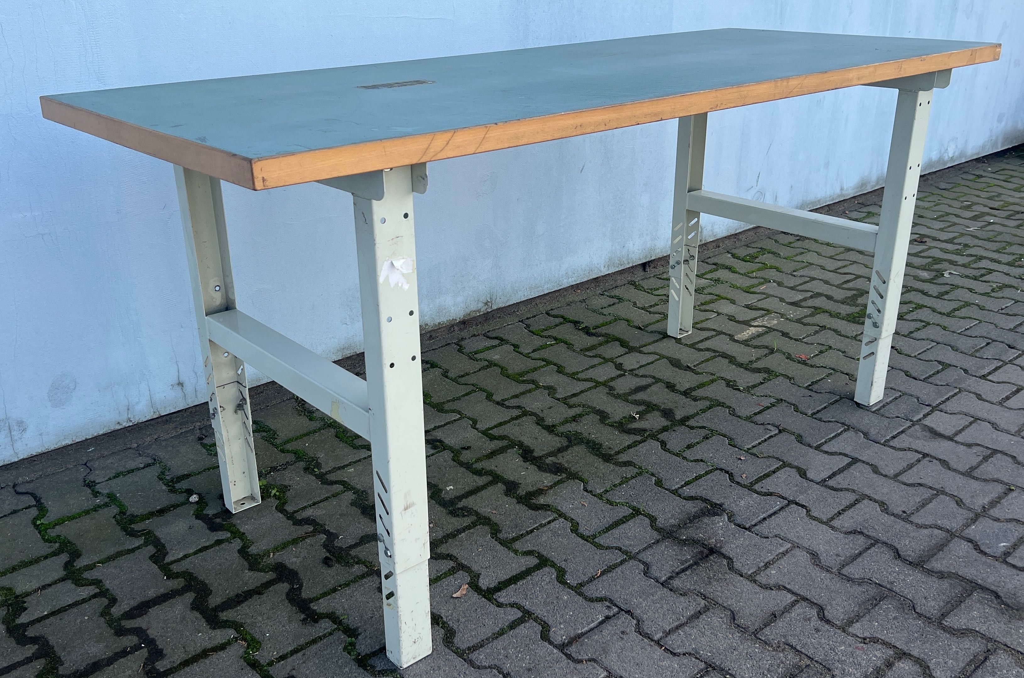 Stół roboczy warsztatowy 200x80x70-105 DREWNIANY BLAT Solidny