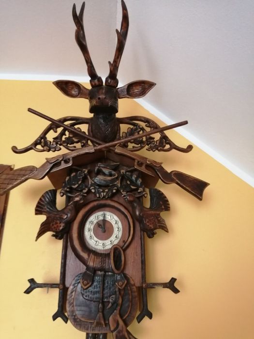 Zegar drewniany myśliwski