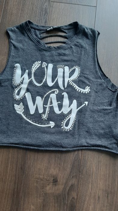 Croop Crop top Koszulka z wycięciami Xs 164