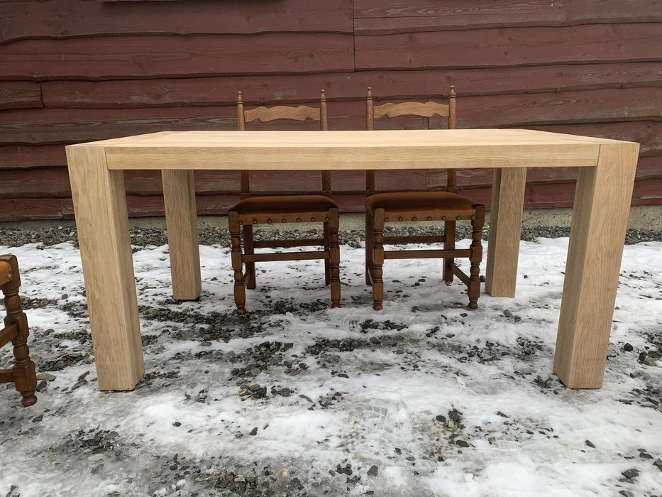 Stół dębowy oczyszczony prosty 160 cm