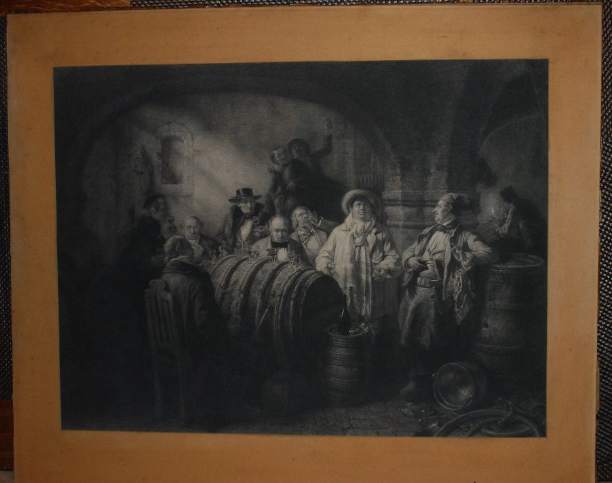 Duża litografia. Johann Peter Hasenclever,