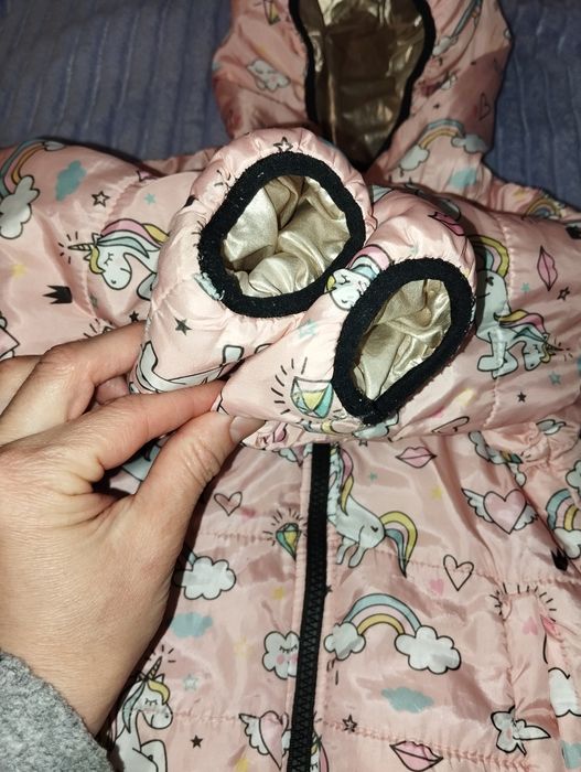 Двостороння  курточка для дівчинки і шапка