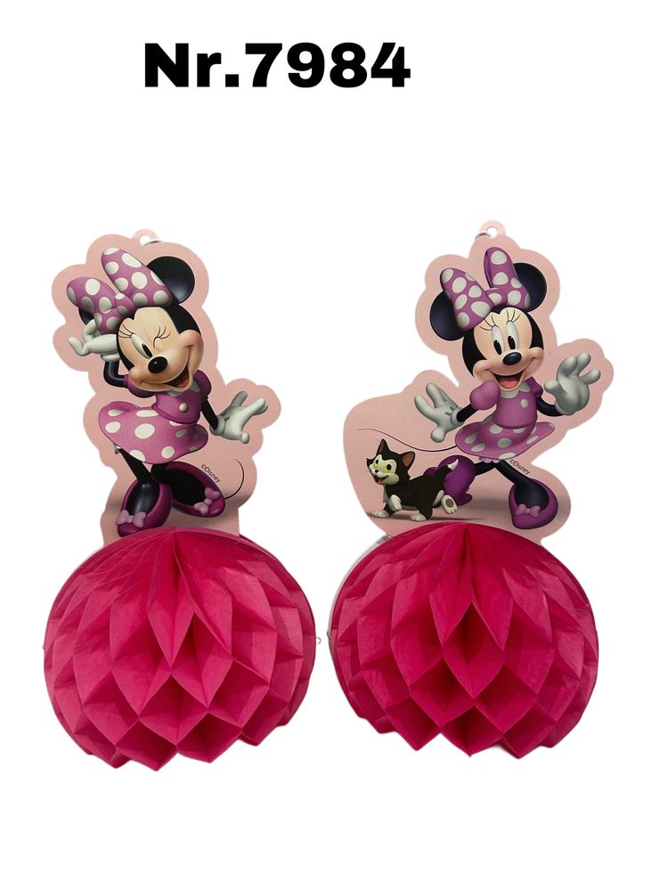 Papierowe dekoracje, Figurki Minnie Mouse Disney 2szt nr.7984