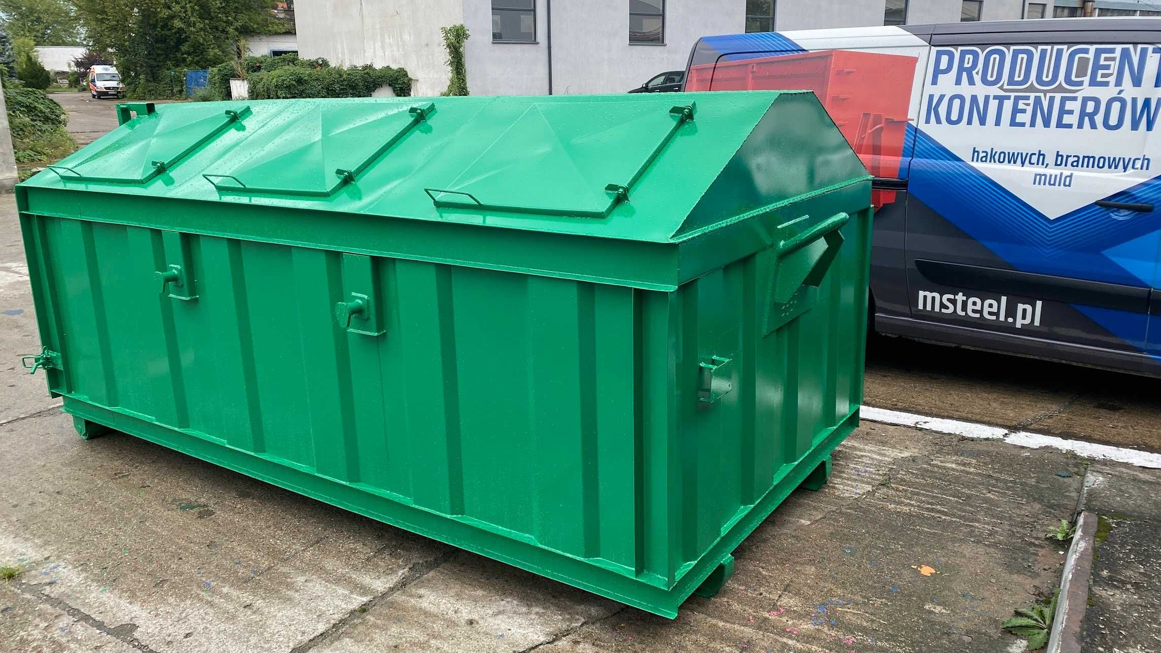 Kontener KP7 3500x1700x1000 śmietnik,ODPADY, pojemnik,kryty, PRODUCENT