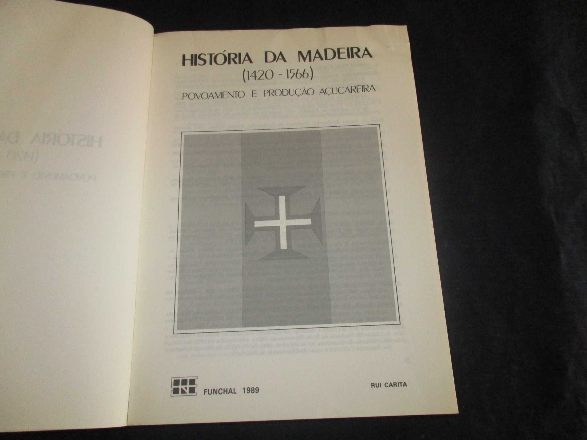 Livro História da Madeira Povoamento e Produção açucareira Rui Carita