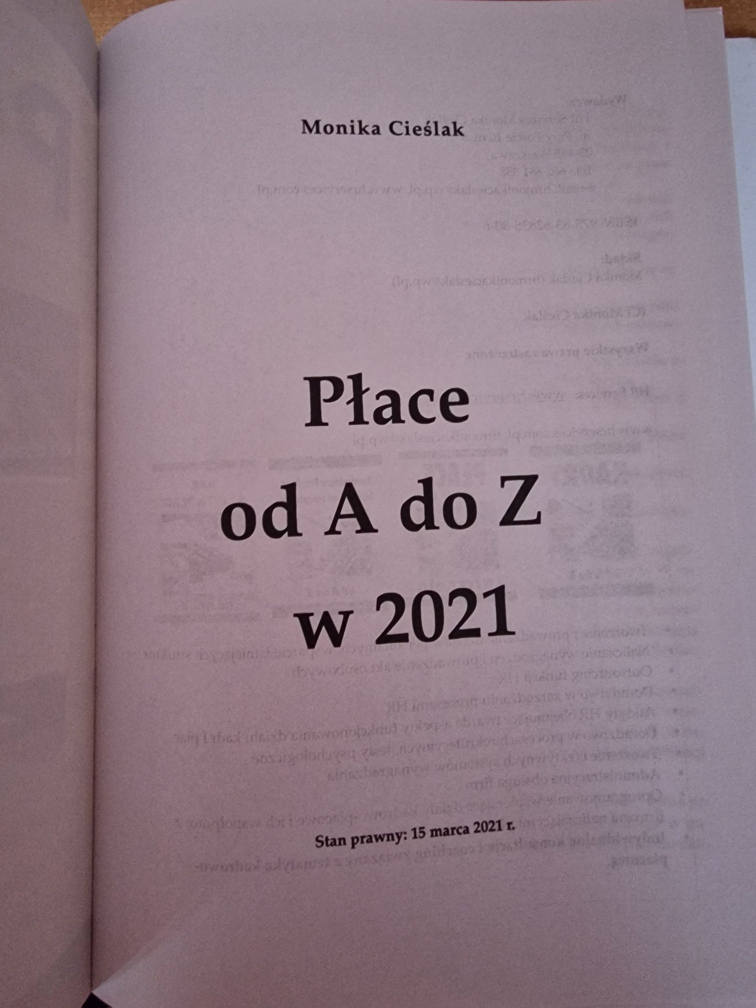 Płace od A do Z w 2021 Monika Cieślak