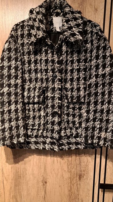 Kurtka w pepitkę z podszewką