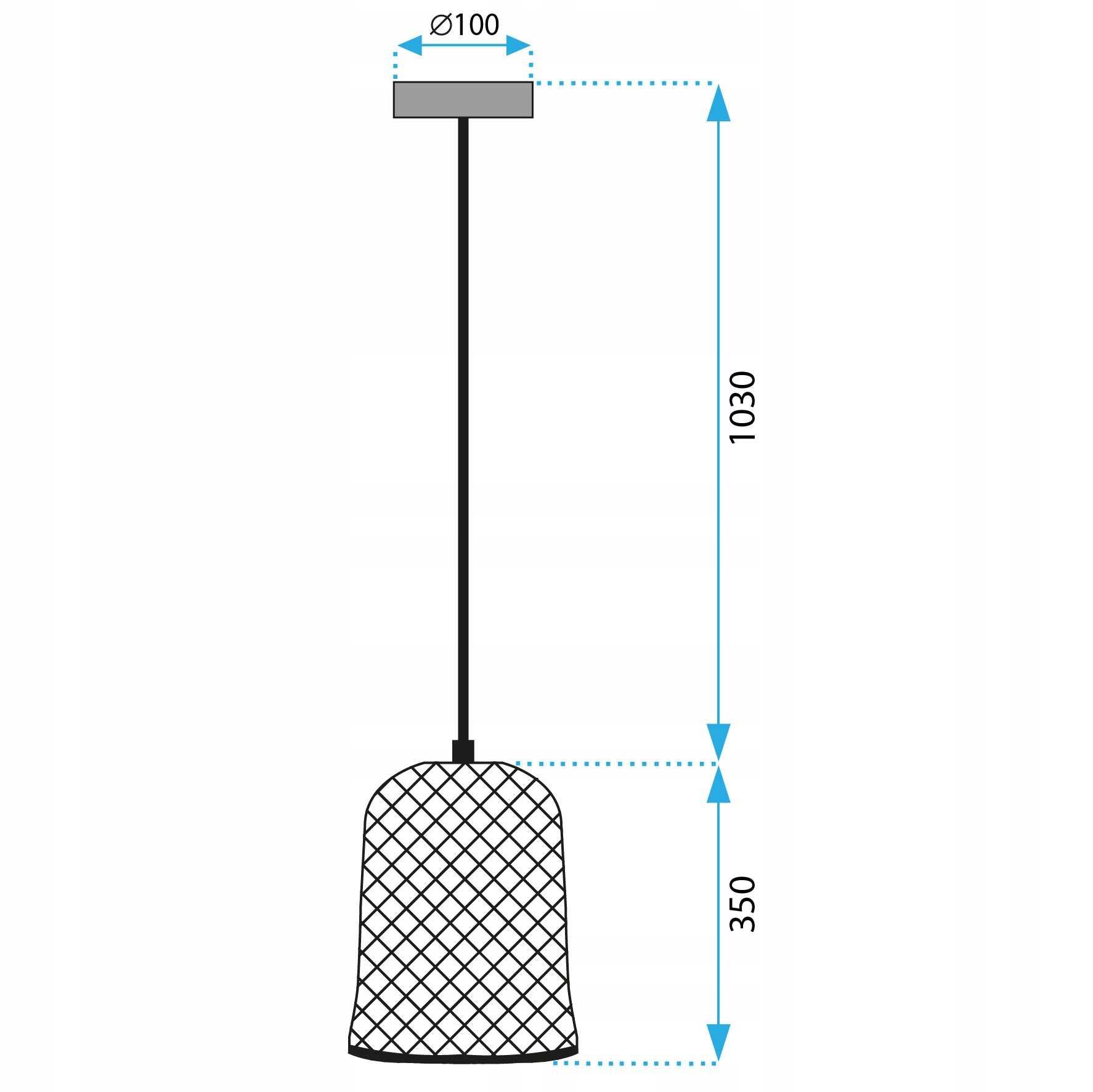 LAMPA WISZĄCA PLECIONA boho bambusowa brąz APP1335