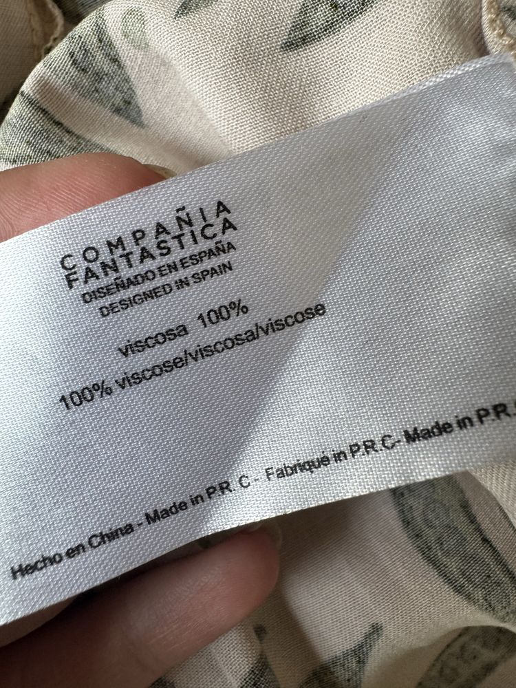 Nowa krotka  sukienka w liscie S compania fantastica wiskoza