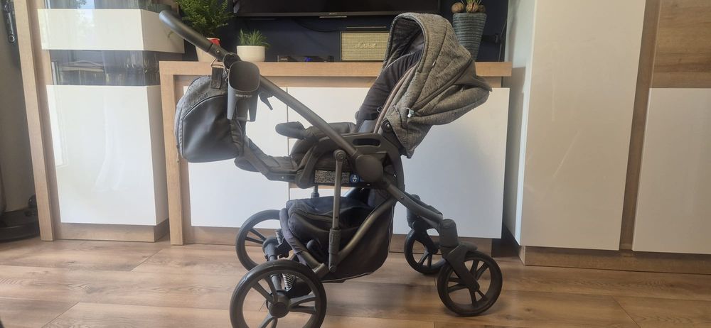 Wózek BEBETTO BRESSO PREMIUM CLASS 2w1, adaptery, Nosidełko Avionaut