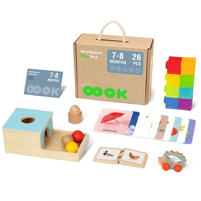 TOY Box Pudełko XXL Montessori Edukacyjne 6w1 Sensoryczne 7-8 Mies