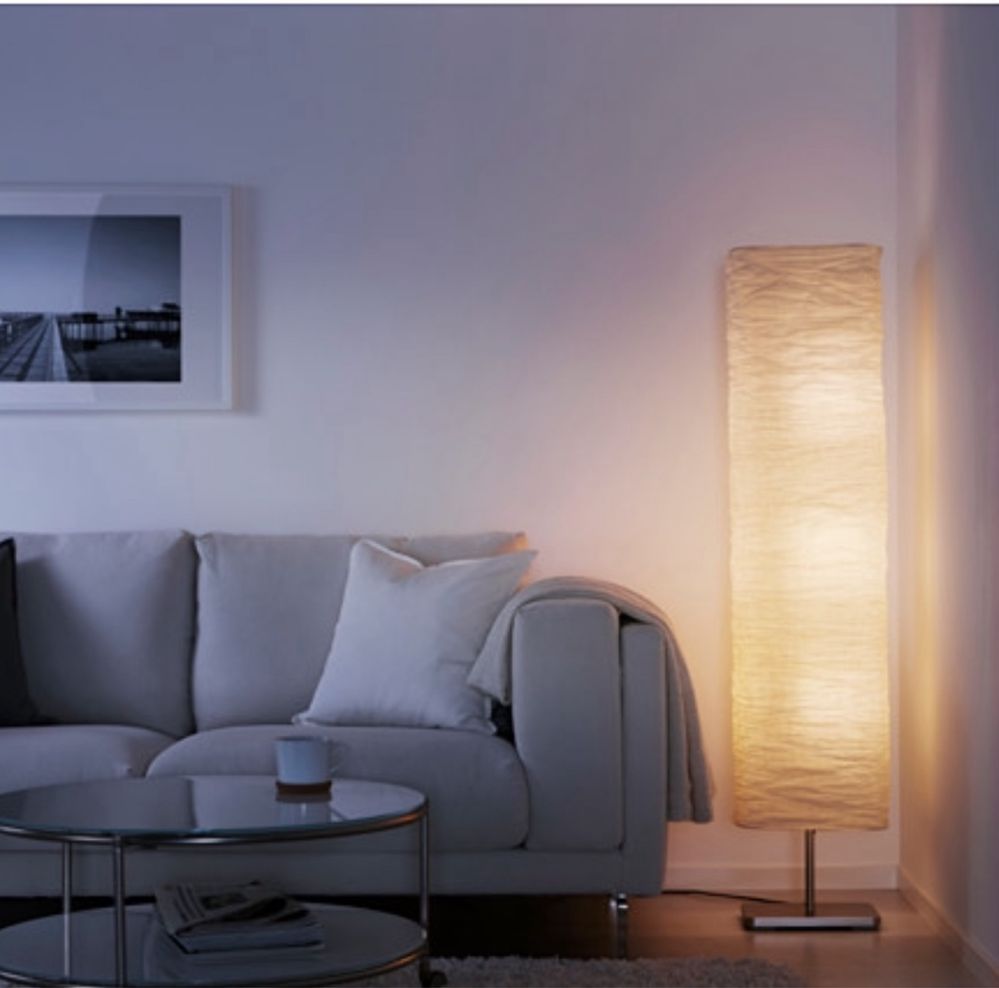 Lampa podłogowa Ikea Magnarp E14 40 W odcienie brązu i beżu